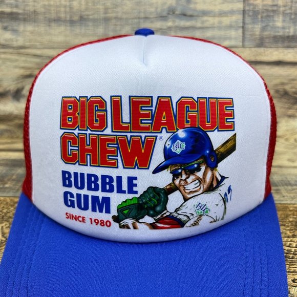 Big League Chew Mens Trucker Hat Blue Snapback Vintage Baseball Bubble Gum Logo - Picture 4 of 8